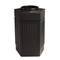 Safco 30 gal Pentagon Outdoor Can, Black, Top Hole, Polyethylene, 18 in 9485BL - alternate 1